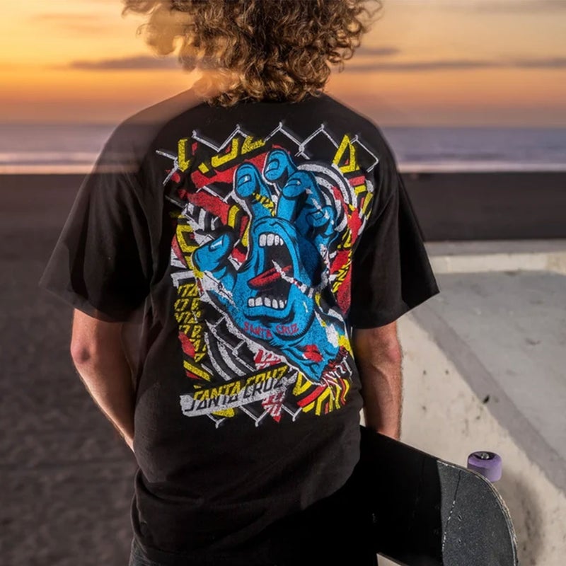 サンタクルーズSANTACRUZスケボースケートボードウェア半袖TシャツDAMAGEDHANDS/ST-SHIRT510263411メンズ男性26FA秋冬