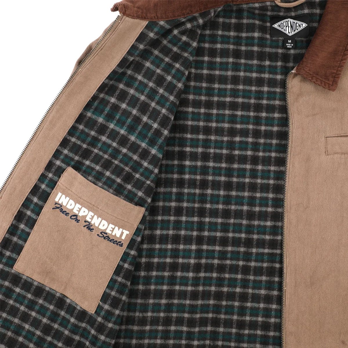 インディペンデントINDEPENDENTスケボースケートボードウェアアウタージャケットFREEONTHESTREETSWORKJACKET518263105メンズ男性26FA秋冬