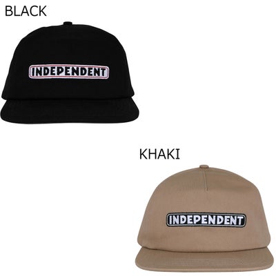 インディペンデントINDEPENDENTスケボースケートボード帽子キャップBARLOGOSNAPBACKHAT51826370526FA秋冬