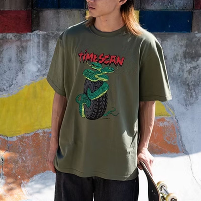 タイムスキャンTIMESCANスケボースケートボードウェア半袖TシャツTWINSERPENTTEE25031T060004メンズ男性26HO秋冬