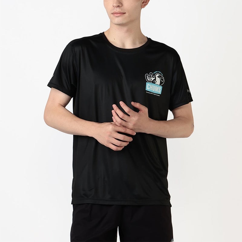 チャムスCHUMSランニングウェア半袖Tシャツチャムス×ミツカランニングハンドヘルドブービー2TシャツCH01-2883メンズ男性26FA秋冬
