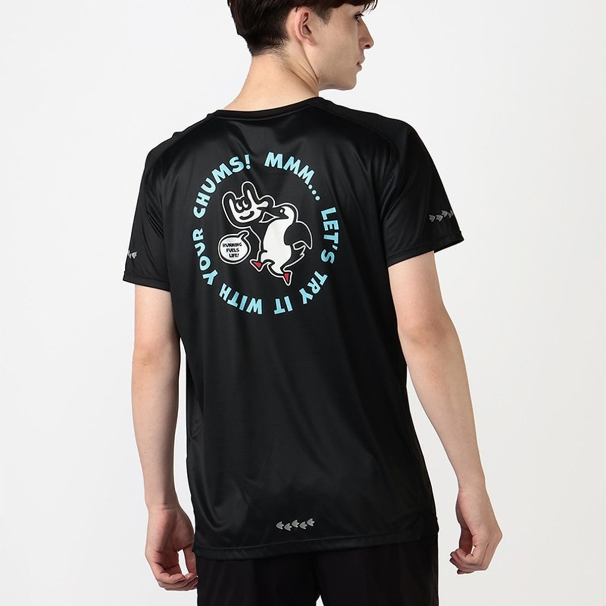 チャムスCHUMSランニングウェア半袖Tシャツチャムス×ミツカランニングハンドヘルドブービー2TシャツCH01-2883メンズ男性26FA秋冬