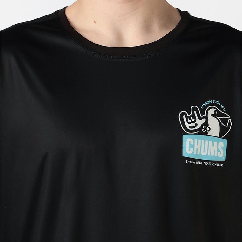 チャムスCHUMSランニングウェア半袖Tシャツチャムス×ミツカランニングハンドヘルドブービー2TシャツCH01-2883メンズ男性26FA秋冬