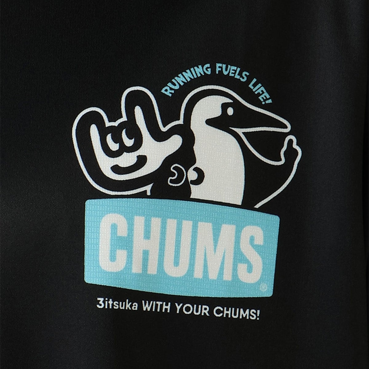 チャムスCHUMSランニングウェア半袖Tシャツチャムス×ミツカランニングハンドヘルドブービー2TシャツCH01-2883メンズ男性26FA秋冬