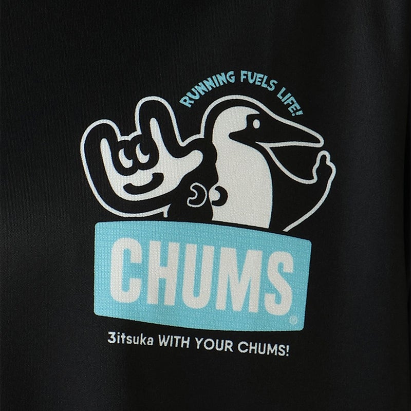 チャムスCHUMSランニングウェア半袖Tシャツチャムス×ミツカランニングハンドヘルドブービー2TシャツCH01-2883メンズ男性26FA秋冬
