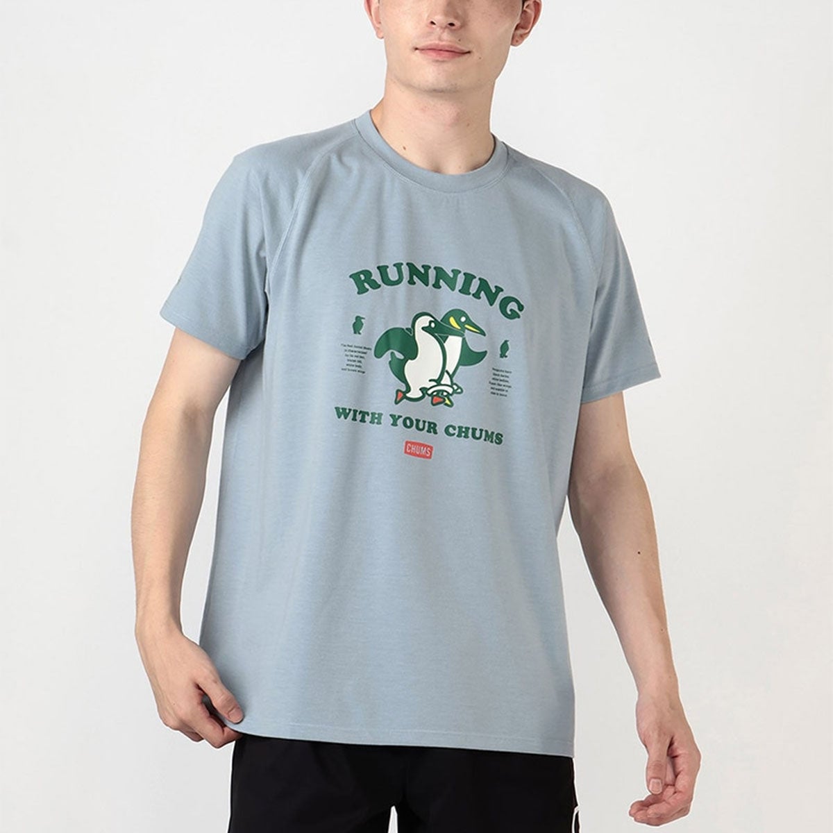 チャムスCHUMSランニングウェア半袖TシャツランニングスリーレッグドレースTシャツCH01-2892メンズ男性26FA秋冬