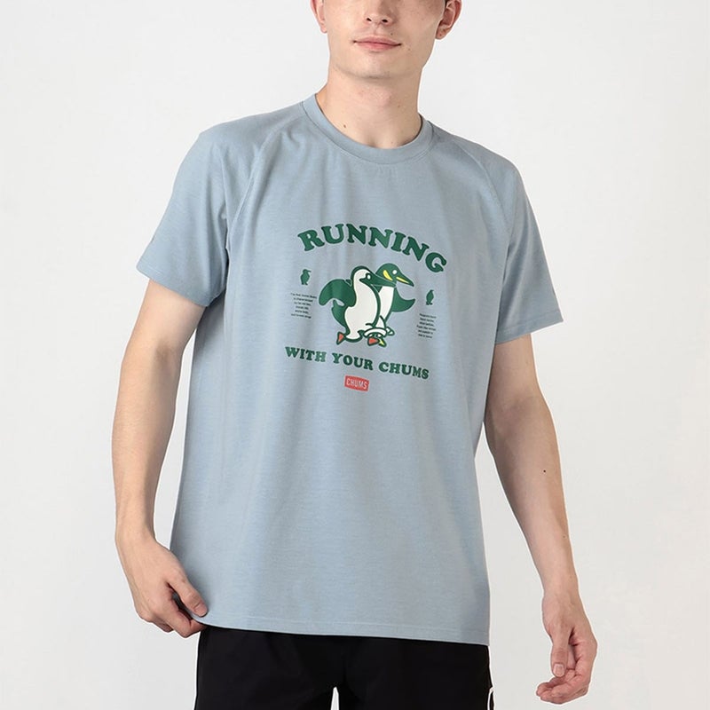 チャムスCHUMSランニングウェア半袖TシャツランニングスリーレッグドレースTシャツCH01-2892メンズ男性26FA秋冬