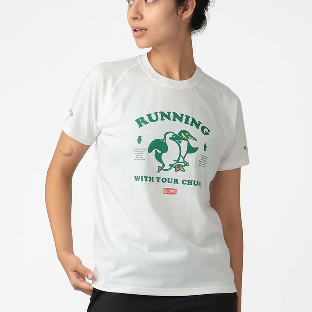 チャムスCHUMSランニングウェア半袖TシャツランニングスリーレッグドレースTシャツCH01-2892メンズ男性26FA秋冬