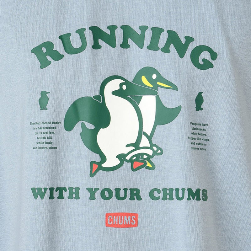 チャムスCHUMSランニングウェア半袖TシャツランニングスリーレッグドレースTシャツCH01-2892メンズ男性26FA秋冬