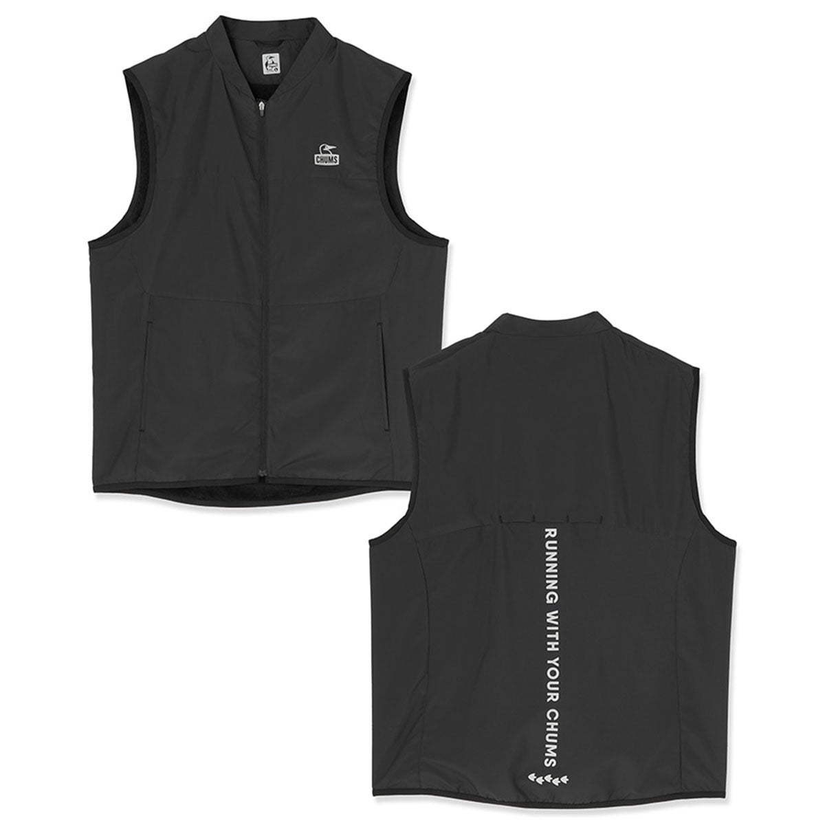 チャムスCHUMSランニングウェアベストランニングベストCH04-1534メンズ男性26FA秋冬